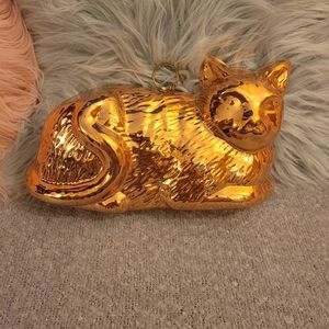 Old Dutch Design Copper & Brass Cat Mold Tin Wall Hanging Decoration NWT